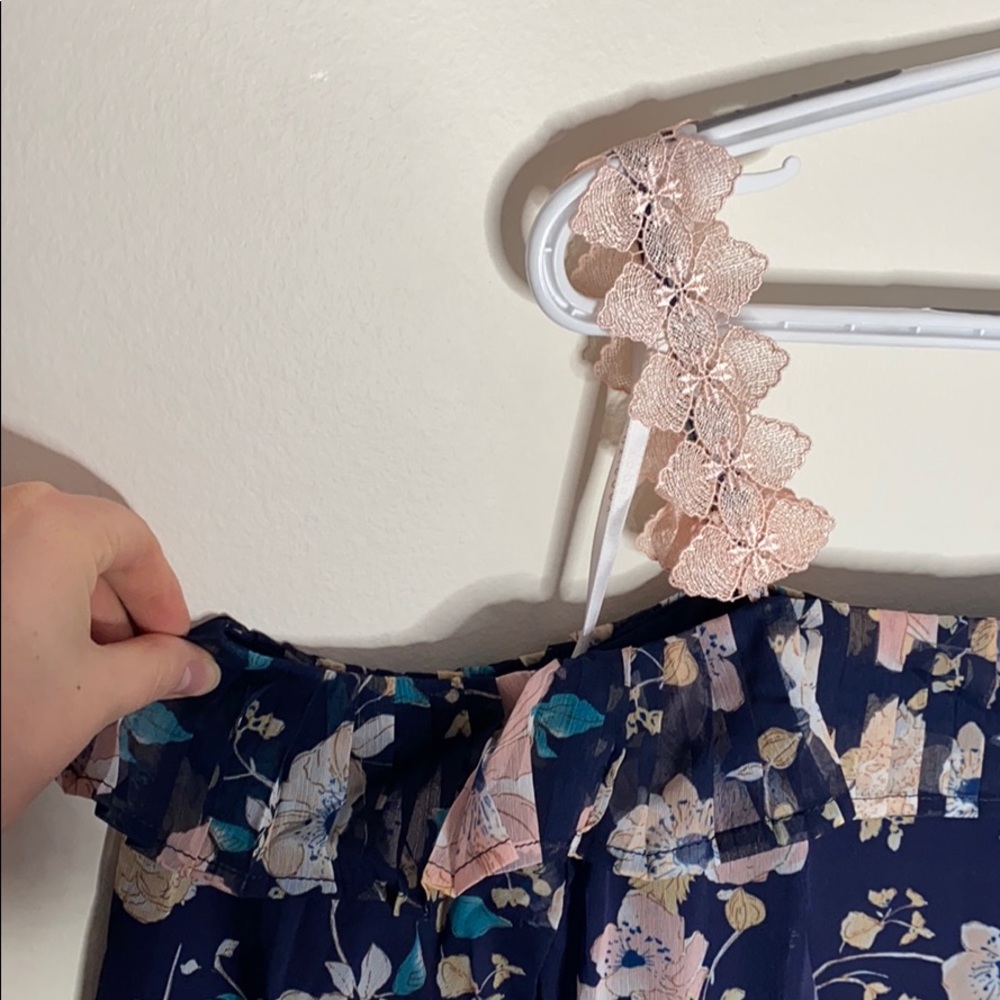 Foxiedox Brylee cold shoulder floral mini dress size L - Picture 7 of 16